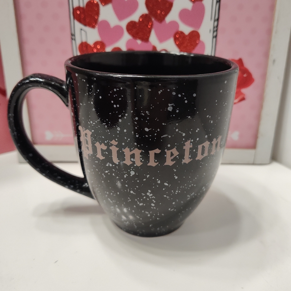 🖤EUC M Ware Princeton University Black Splatter Ceramic Coffee Mug, 12 oz